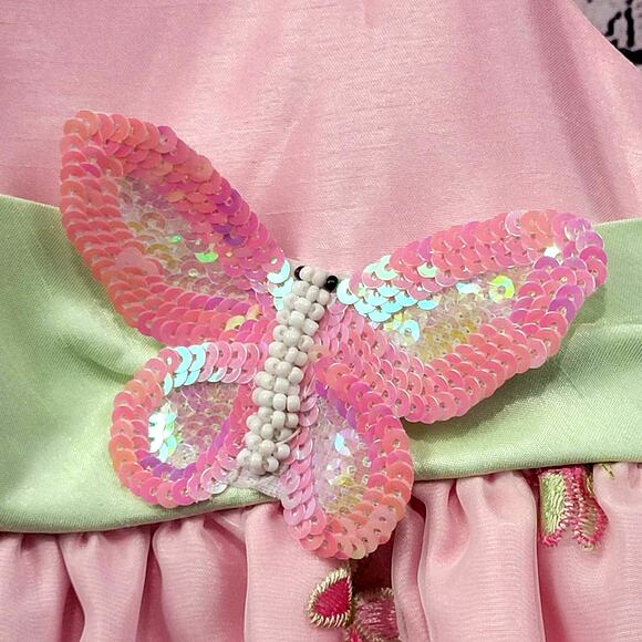 Pinky Girl's Butterfly Tulle Dress Size 6X NWT - Picture 2 of 11
